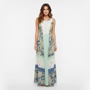 Ryu Anthropologie Lace Patchwork Sleeveless Maxi Dress S